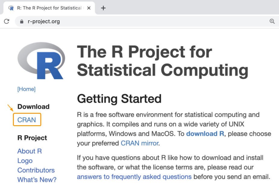 Title: Link to Download R from CRAN