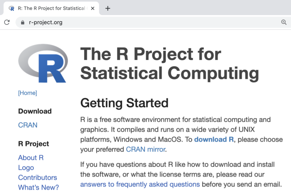 R project's home webpage